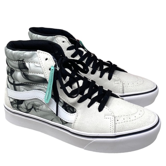 VANS ComfyCush Sk8-Hi Shoes Skate White Canvas Suede Women's Size VN0A7TNOYB2 - Picture 1 of 8